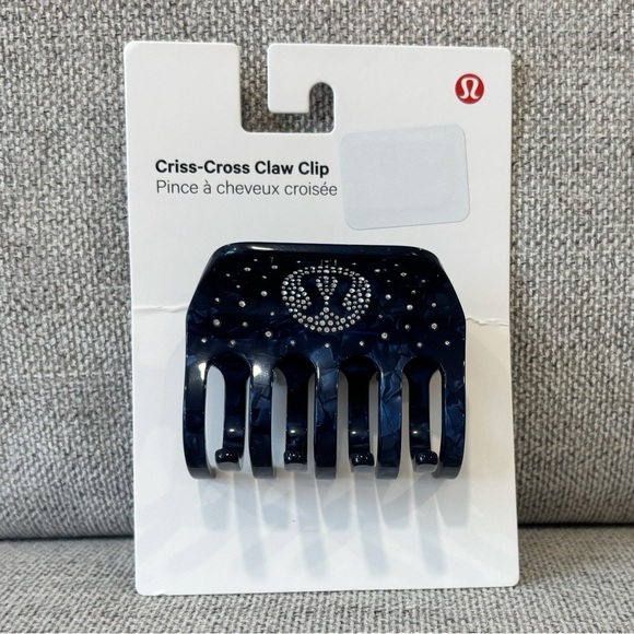 New Lululemon Criss Cross Claw Clip Navy Blue - Picture 1 of 2